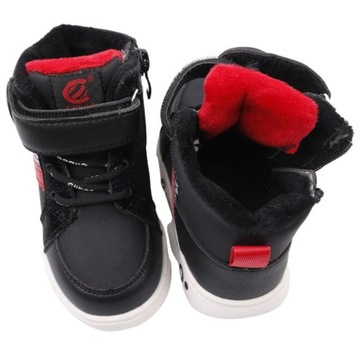 УТЕПЛЕННЫЕ БОТИНКИ ДЛЯ МАЛЬЧИКОВ ЗИМНЯЯ ОБУВЬ СПОРТИВНЫЕ СНЕЖНЫЕ БОТИНКИ TRAPERS ЧЕРНЫЕ