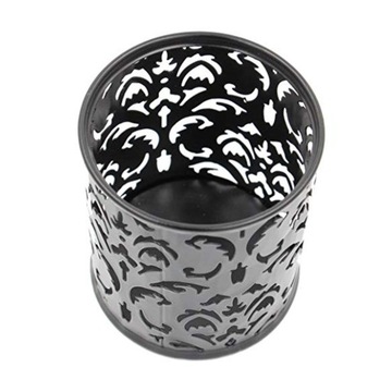 2 SZT. METALOWY POJEMNIK NA DŁUGOPISY POJEMNIK ORGANIZATOR W POJEMNIKU (CZARNY)