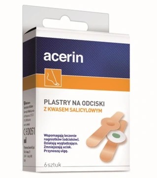 ACERIN PLASTRY NA ODCISKI Z KWASEM SALICYLOWYM 6SZ