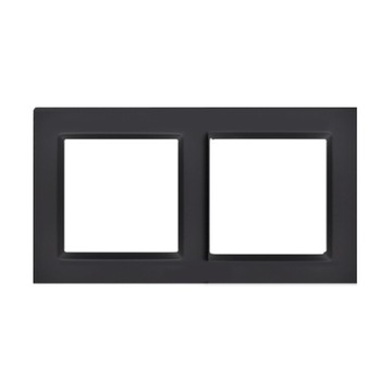 Simon 10 RAMKA PDWUKROTNA CZARNY MAT CR2/49
