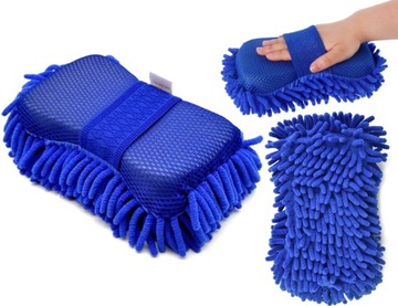 БОЛЬШАЯ ГУБКА ДЛЯ МЫТЬЯ СТЕКЛОВ АВТОМОБИЛЯ С ДЕТАЛИЗАМИ ИЗ МИКРОФИБРЫ XXL