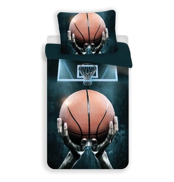 POŚCIEL 140X200 BAWEŁNA NBA KOSZYKÓWKA DZIECKA