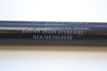 MERCEDES A170 W169 2007 RHD ZADNÍ VÍKO KUFRU PLYNOVÁ PRAVÁ