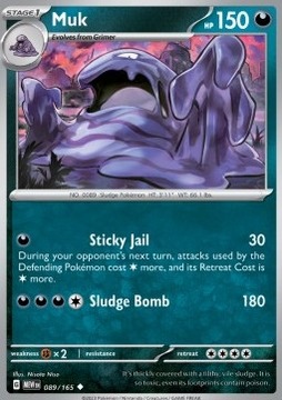 Oryginalna Karta Pokemon Scarlet & Violet 151 - Muk MEW 089