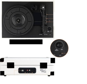 OPIS Gramofon Digitnow M422W-2 biały BT Głośniki OPIS