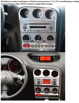 РАМКА РАДИО 1DIN ALFA ROMEO 156 серебристая 61390