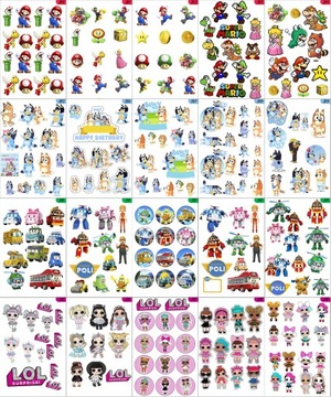 1szt TATUAŻE DZIARY ZMYWALNE BAJKI DLA DZIECI NA URODZINY DUŻO WZORÓW