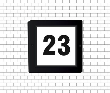 Светодиодная адресная доска с номером дома на солнечных батареях 23x23см