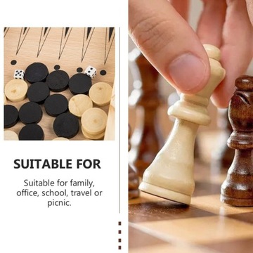 Деревянные шахматы, шашки, нарды, 3в1, 35х35