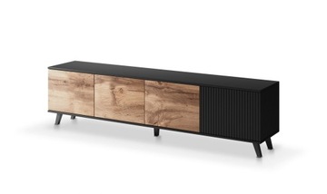 HALMAR stolik RANDOM RTV-3 200cm dąb wotan/czarny