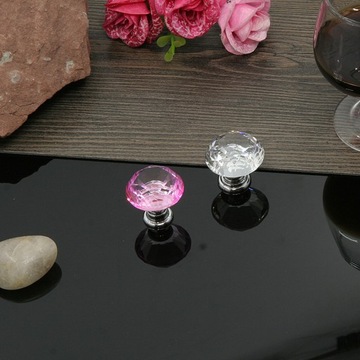 Прозрачный алмазный кристалл, дверца шкафа, ящик, ручка для мусорного ведра, 30 мм