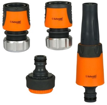 БЫСТРОРАЗЪЕМНЫЙ СОЕДИНИТЕЛЬ ДЛЯ САДОВЫХ ШЛАНГОВ НАБОР ОПРЫСКИВАЮЩИХ ФОРСУНОК 1/2 - 3/4 SCHMITH