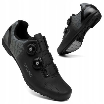 Szerokie buty rowerowe z twardymi podeszwami