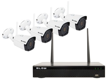 Комплект для мониторинга WiFI BLOW 4 x 5 МП, 1 ТБ, 4 ламповые камеры 5 МП, жесткий диск 1 ТБ