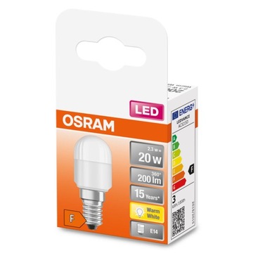 Светодиодная лампа для ХОЛОДИЛЬНИКА T26 2.3W=20W E14 Osram 2700K