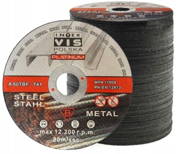 100 szt TARCZA TARCZE DO CIĘCIA METALU STALI 125x1,6 INOX MOCNE
