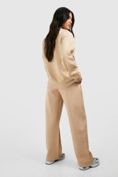 БРЮКИ STATUS SMOOTH MTERNITY BOOHOO 38 БЕЖЕВЫЕ ПРЯМЫЕ СПОРТИВНЫЕ, ВЫСОКИЕ