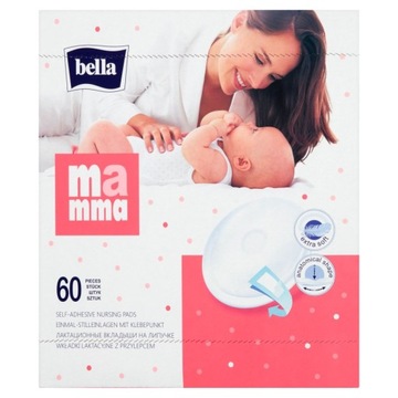BELLA MAMMA WKŁADKI LAKTACYJNE Z PRZYLEPCEM 60SZT