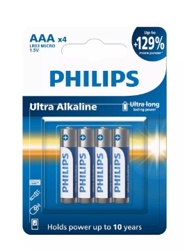 Philips Ultra Alkaline AAA 4szt LR03E4B/10 Paluszek R-03 Uniwersalna