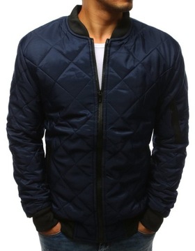 MĘSKA PRZEJŚCIOWA KURTKA PIKOWANA BOMBER JACKET GRANATOWA tx2217 - XXL