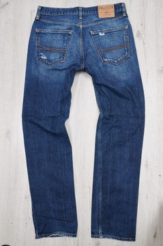 HOLLISTER SLIM STRAIGHT VINTAGE JEANS spodnie męskie PREMIUM 32/32 pas 82