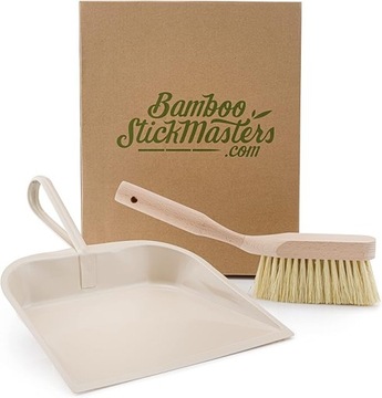 Zmiotka i Szufelka Zestaw w Stylu Vintage Naturalne Drewno i Metal