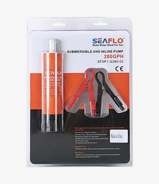 ВОДЯНОЙ НАСОС 12 В ПОГРУЖНОЙ + РАСХОД 18 Л/МИН Кабель 5 м с зажимами типа «крокодил»