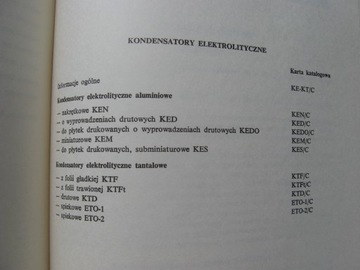 Каталог КОНДЕНСАТОРОВ UNITRA 1972 г.