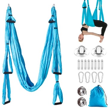 Aerial Yoga Hamak do jogi Air Joga niebieski
