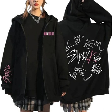 Stray Kids Kpop 5 Stars Print Zip-up Hoodie Korean