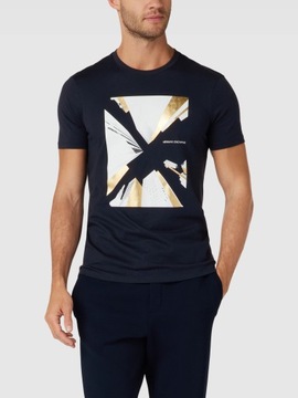 T-shirt ARMANI EXCHANGE granatowy z logo męski XL