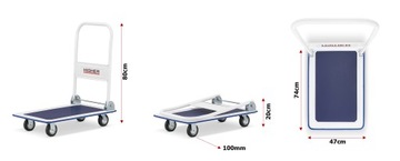 Складная транспортная тележка-платформа HIGHER, 150 кг.