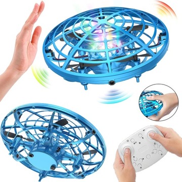 LATAJACA DRON RĘCZNIE I PILOT STEROWANA 2W1 MINI UFO LED ZABAWKA DLA DZIECI