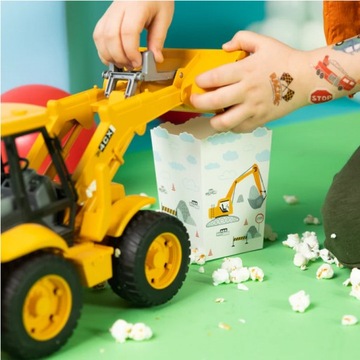 Коробки Ведро для ПОПКОРНА Сладости Снеки Машины Строительные 6 шт.