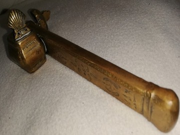 Kalamamarz podrozny inkwell mosiadz brass XVIII w
