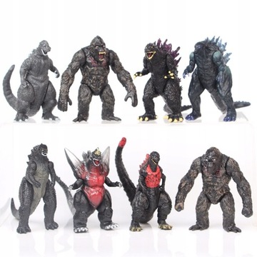 8 sztuk Zabawki Godzilla VS King Kong