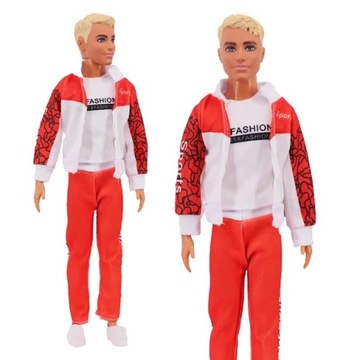 UBRANKO UBRANIE SPORTOWE DRES DLA LALKI BARBIE KEN MĘSKIE + BUTY