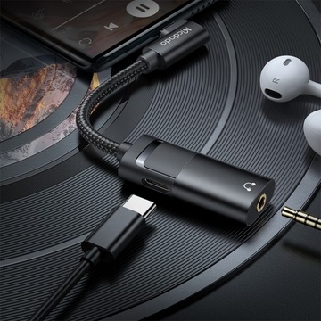 Аудиоадаптер USB-C — AUX Mini Jack 3,5 мм ЦАП + USB-C PD 60 Вт