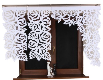 Ażur do firan duży 85x102cm dwa ażury pionowe róże
