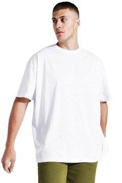 BoohooMAN t-shirt męski oversize biały XS
