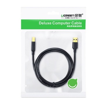 Кабель USB-A/USB-B 1,5 м, Ugreen для концентратора/клавиатуры/мыши, гибкий, прочный