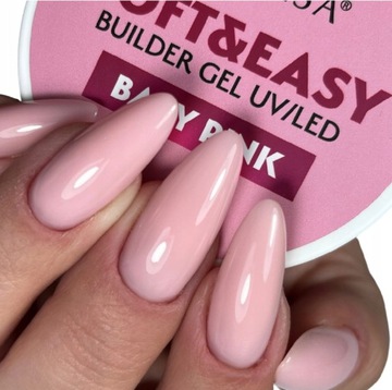 CLARESA SOFT&EASY BUDUJĄCY ŻEL DO PAZNOKCI SAMOPOZIOMUJĄCY BABY PINK 45G