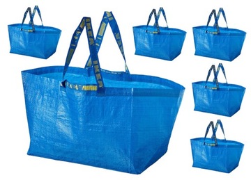 IKEA FRAKTA Duża torba 71l na zakupy pranie 6 szt.