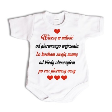 Wierzę w miłość - body niemowlęce - 68 kr