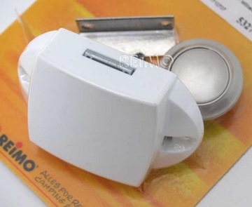 Zamek meblowy wciskany Chrom Mat biały