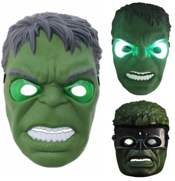 MASKA HULK ŚWIECĄCA LED SUPERBOHATER COSPLAY