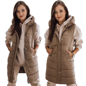 PIKOWANA KAMIZELKA DAMSKA BEZRĘKAWNIK roz. XL