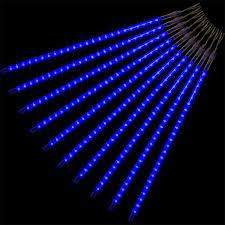SOPLE METEORY LAMPKI LED PADAJĄCY ŚNIEG 80 cm NIEBIESKIE OZDOBA ŚWIĄTECZNA