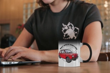 KUBEK MAGICZNY UPOMINEK MAŁY WIELKI SAMOCHÓD FIAT