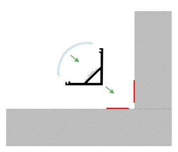 Профиль для светодиодной ленты Угловой ANGLE 1м + абажур